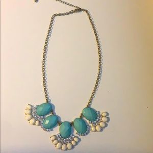 Mint green/ cream statement necklace